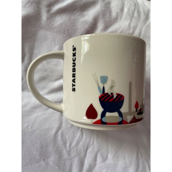 Starbucks Kansas City You Are Here Collection Ceramic Mug 14oz Red Interior New - Picture 2 of 7